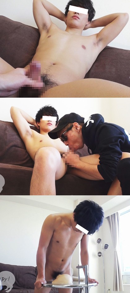 敏感ノンケ君がオナホで腰フリ☆男にシゴかれてドピュ｜サンプル1