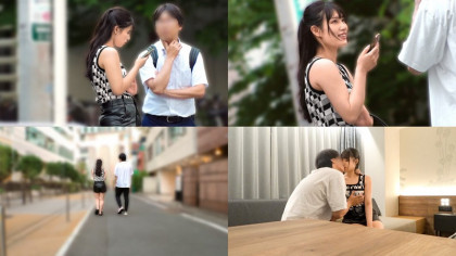 硬い表情に快感が表れる♪ハメ撮りも中出しもOKな立ちんぼ娘｜サンプル画像1