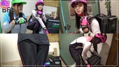 ウー○ーの女の子をナンパ☆自転車のユニフォームでSEX開始｜サンプル画像1