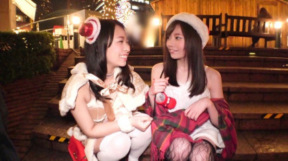 クリスマスナンパ☆黒髪スレンダー娘とエッチ｜サンプル画像1
