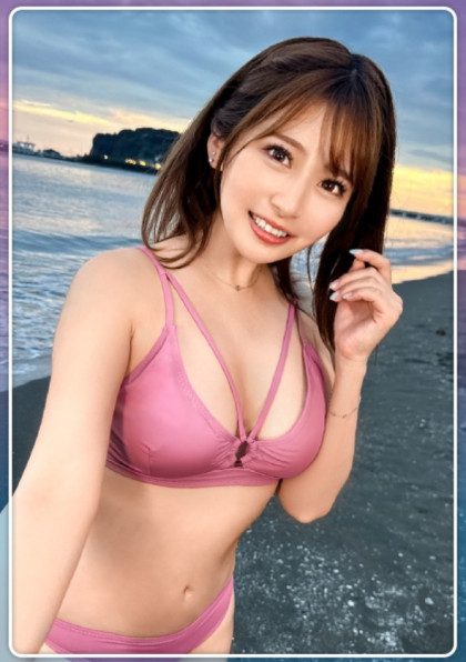 水着デート後いちゃラブ2回戦☆パイパンマ○コにドピュッ！｜サンプル画像1