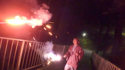 Gカップの巨乳ギャルと温泉旅館でハメまくって連続セックス！｜サンプル画像1