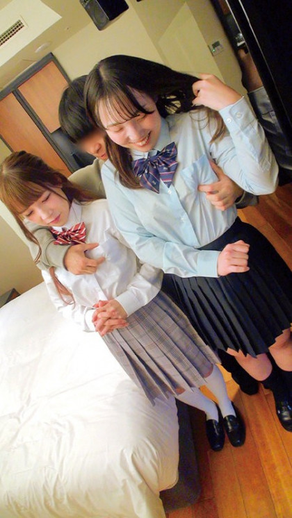 女子テニス部2人組♪██撲滅のために3Pで連続中出しセックス☆｜サンプル画像1