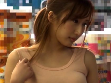 薄手のワンピが密着!!モリマンくっきりな巨乳娘を押し倒して…｜サンプル1