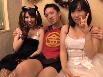 渋谷でハロウィンナンパ♪酔った仮装娘9人とお祭りさわぎ｜サンプル1