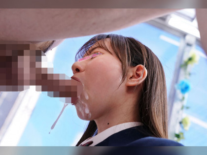 精子でドロドロ♪ JKがマジックミラー号でフェラ口射＆中出しSEX｜チャプター1サンプル画像