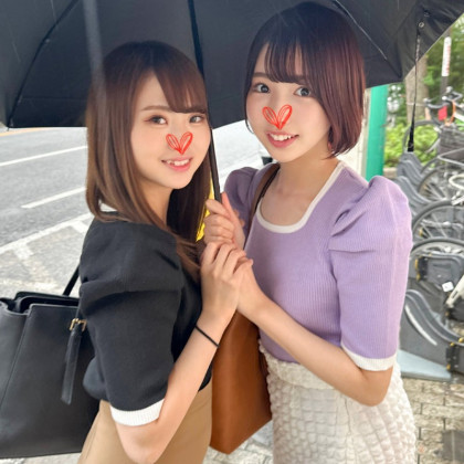 2人の声優さんを援助☆中出し＆舌射のホテルで4Pセックス｜サンプル画像1