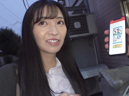 剛毛巨乳OLをガチャナンパ！黒スト破って下着ずらしセックス☆｜サンプル画像1