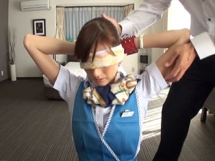 スチュワーデス拘束調█ 着衣のまま█し続け…｜サンプル1