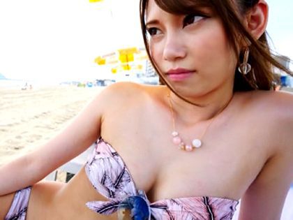 スレンダー巨乳の女の子と海デート＆ハメ撮り｜サンプル2
