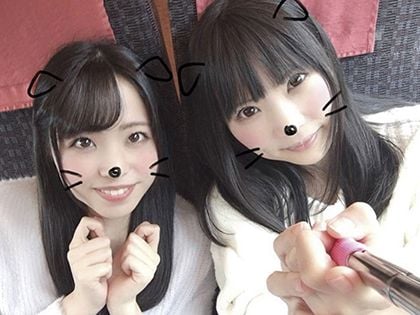 女子2人旅☆自撮りしながらラブラブなレズエッチ