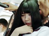 耳も乳首もマ○コもベロベロ！満員バスでJK6人にナメ回し██